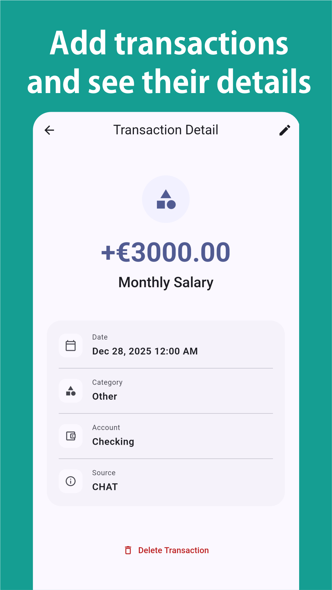 Kipoo transaction detail screen